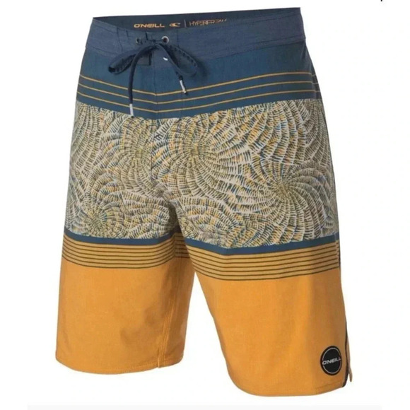 Oneill HyperFreak Nautilus S-Seam Trunks  Mens Navy Gold - Picture 2 of 14